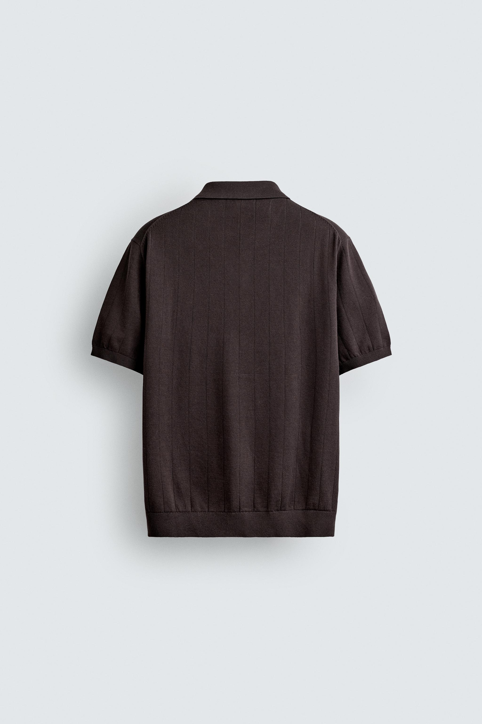 POLO EN MAILLE CANNELÉE REGULAR FIT